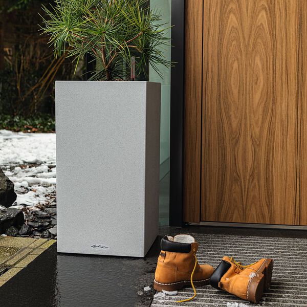 LECHUZA Truhl&iacute;k CANTO Stone 30 High ALL-IN-ONE kamenně &scaron;ed&yacute;