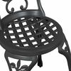 vidaXL Zahradní bistro set 3 pcs Černá Hliník