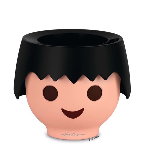 LECHUZA Stoln&iacute; květin&aacute;č OJO ALL-IN-ONE havranově čern&yacute;