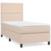 vidaXL Box spring postel s matrac&iacute; cappuccino 80 x 200 cm uměl&aacute; kůže