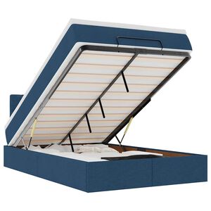 vidaXL Osmansk&yacute; r&aacute;m postele s matrac&iacute; modr&aacute; 120x190cm textil