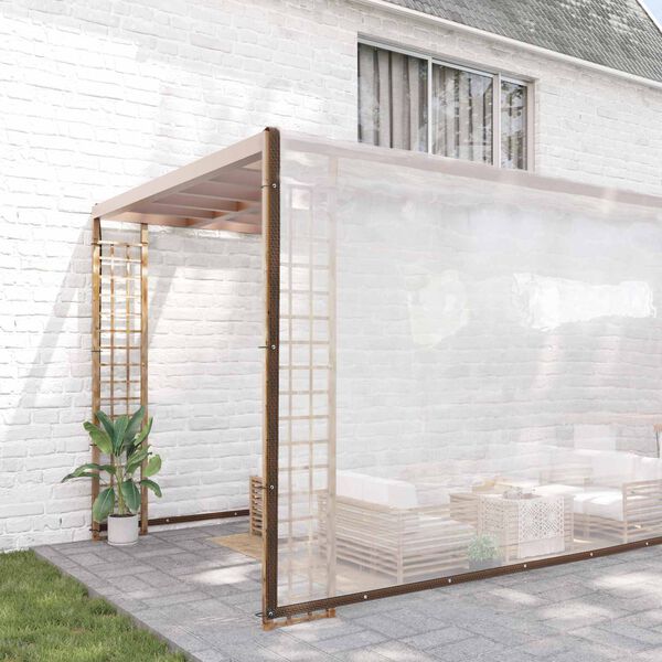 vidaXL Plachta s oky Transparentn&iacute; 12 x 12 m Polyethylen