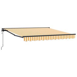 vidaXL R&aacute;m mark&yacute;zy Žlut&aacute; a b&iacute;l&aacute; 300 x 250 cm