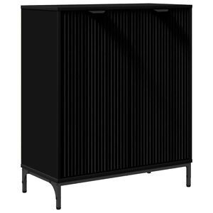 vidaXL Serv&iacute;rovac&iacute; skř&iacute;ň Čern&aacute; 69,5 x 33 x 82 cm Kompozitn&iacute; dřevo