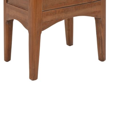 vidaXL Noční stolek z masivního jedlového dřeva 40 x 29 x 68 cm hnědý