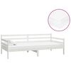 vidaXL V&aacute;lenda s matrac&iacute; 90 x 200 cm b&iacute;l&aacute; masivn&iacute; borov&eacute; dřevo
