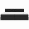 vidaXL Postel s &uacute;ložn&yacute;m prostorem a matrac&iacute; s čelo Čern&aacute; 200 x 200 cm