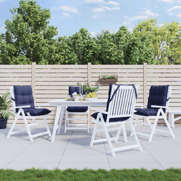 vidaXL Podušky na židli s nízkým opěradlem 4 ks námořnická modř oxford