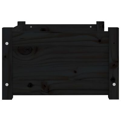 vidaXL Pelíšek pro psy černý 55,5 x 45,5 x 28 cm masivní borovice