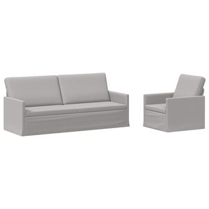 vidaXL Set pohovek 2 pcs Oblačno &scaron;ed&aacute; Textil