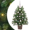 vidaXL Uměl&yacute; v&aacute;nočn&iacute; stromeček s 150 LED diodami Zelen&aacute; 75 cm PE a PVC