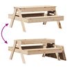 vidaXL Dětský piknikový stůl s pískovištěm masivní borové dřevo