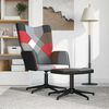 vidaXL Relaxační křeslo se stoličkou patchwork textil