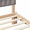 vidaXL R&aacute;m postele s čelo Taupe 140 x 200 cm Masivn&iacute; borov&eacute; dřevo