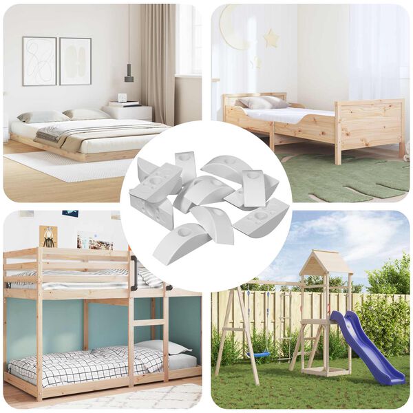 vidaXL Půlměs&iacute;čn&iacute; podložka 12 pcs B&iacute;l&aacute; M6 Polypropylen