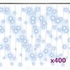 vidaXL LED světeln&yacute; z&aacute;věs rampouchy 10 m 400 LED studen&yacute; b&iacute;l&yacute; 8 funkc&iacute;