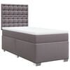 vidaXL Box spring postel s matrac&iacute; &scaron;ed&aacute; 100x200 cm uměl&aacute; kůže