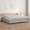 vidaXL Box spring postel s matrac&iacute; cappuccino 200 x 200 cm uměl&aacute; kůže