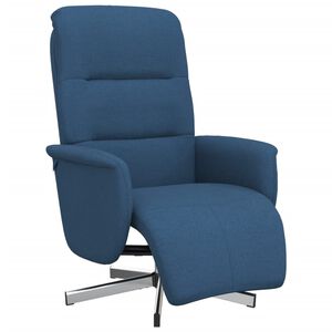 vidaXL Polohovac&iacute; křeslo s podnožkou modr&eacute; textil