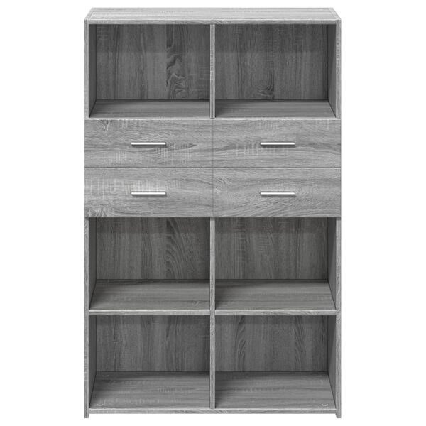 vidaXL Skříň highboard šedá sonoma 80 x 42,5 x 124 cm kompozitní dřevo