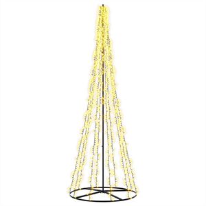 vidaXL LED v&aacute;nočn&iacute; strom 285 cm 1550 LED Tepl&aacute; b&iacute;l&aacute; Ocel Čern&aacute;