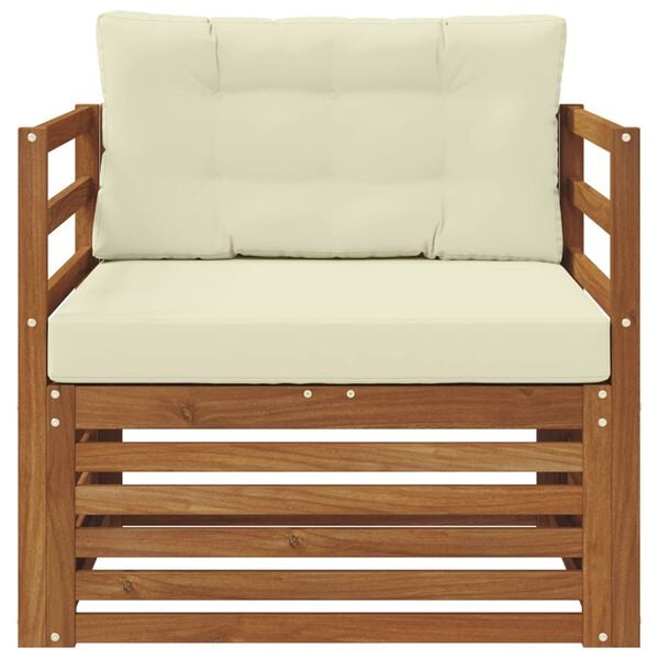 vidaXL Venkovn&iacute; pohovkov&aacute; souprava Masivn&iacute; ak&aacute;ciov&eacute; dřevo a polyester