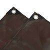 vidaXL Plachta 650g / m&sup2; Hněd&aacute; 4 x 7 m Pl&aacute;tno s PVC povrchovou &uacute;pravou