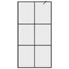 vidaXL Zástěna do průchozí sprchy čiré ESG sklo 100 x 195 cm černá
