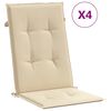 vidaXL Podu&scaron;ky na židli vysok&eacute; opěradlo 4 ks b&eacute;žov&eacute; 120x50x3 cm textil