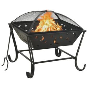 vidaXL Ohni&scaron;tě s pohrab&aacute;čem 62 cm XXL ocel