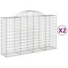vidaXL Klenut&eacute; gabionov&eacute; ko&scaron;e 2 ks 200x50x120/140cm pozinkovan&eacute; železo