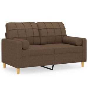 vidaXL 2m&iacute;stn&aacute; pohovka s pol&scaron;t&aacute;ři hněd&aacute; 120 cm textil