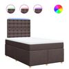 vidaXL Box spring postel s matrac&iacute; tmavě hněd&aacute; 120x200 cm textil