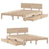 vidaXL R&aacute;m postele se z&aacute;suvkami 140 x 200 cm masivn&iacute; borovice