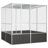 vidaXL Ptač&iacute; klec antracitov&aacute; 213,5x217,5x211,5 cm pozinkovan&aacute; ocel