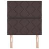 vidaXL Čelo postele s čelo Tmavě hněd&aacute; 80 cm Uměl&aacute; kůže