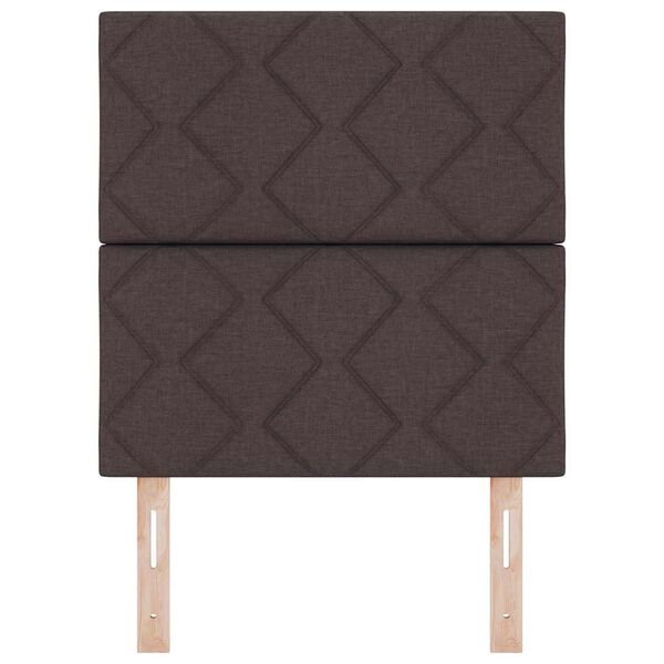 vidaXL Čelo postele s čelo Tmavě hněd&aacute; 80 cm Uměl&aacute; kůže