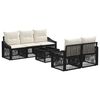 vidaXL Sada zahradn&iacute;ch pohovek 6 ks Čern&aacute; polyratan
