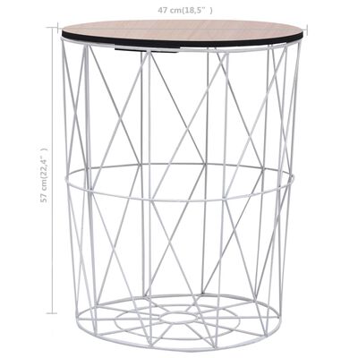 vidaXL Konferenční stolek bílý Ø 47 cm