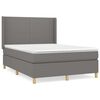 vidaXL Box spring postel s matrac&iacute; tmavě &scaron;ed&yacute; 140 x 190 cm textil