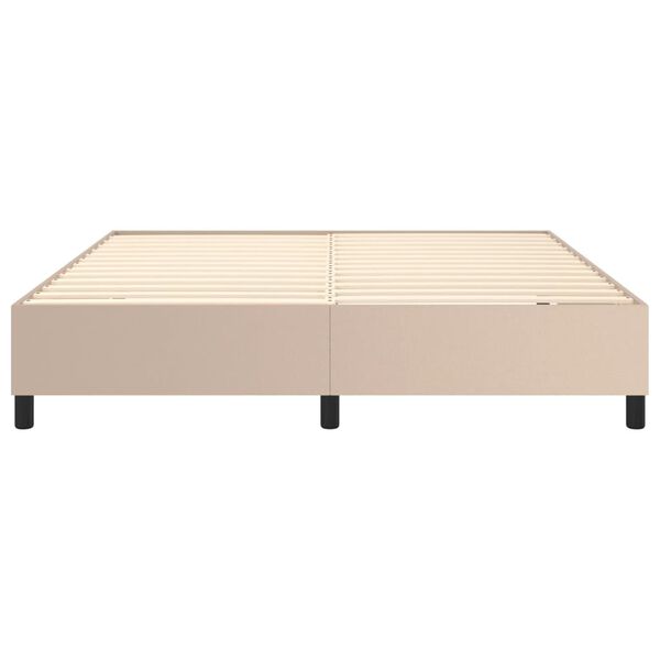 vidaXL Box spring postel s matrac&iacute; cappuccino 180 x 200 cm uměl&aacute; kůže