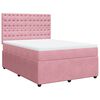 vidaXL Box spring postel s matrac&iacute; růžov&aacute; 140x200 cm samet