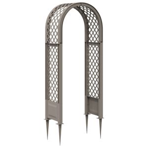 vidaXL Růžov&yacute; oblouk s hroty &Scaron;ed&aacute; 97 x 43 x 218 cm PP