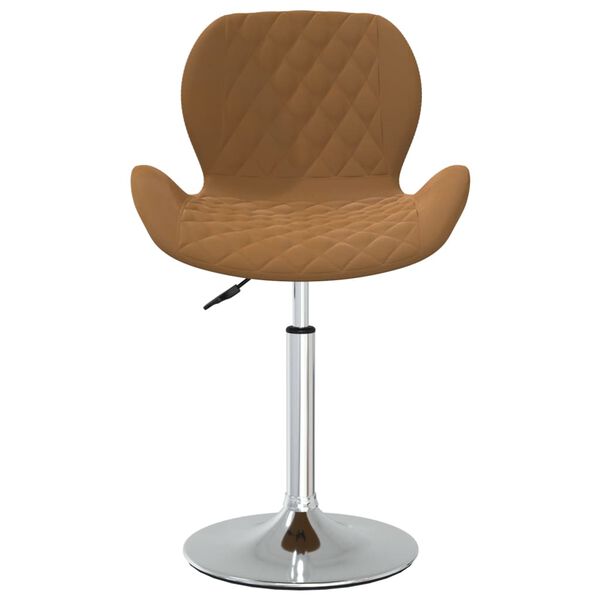 vidaXL Otočn&eacute; j&iacute;deln&iacute; židle 2 ks hněd&eacute; samet