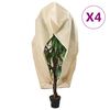 vidaXL Ochrann&eacute; n&aacute;vleky na rostliny na zip 4 ks 70 g/m&sup2; 3,93 x 3,5 m