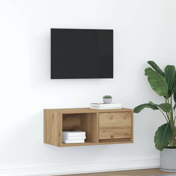 vidaXL TV skř&iacute;ňka dub artisan 60x31x25,5 cm kompozitn&iacute; dřevo