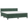 vidaXL Box spring postel s matrac&iacute; tmavě zelen&aacute; 160x200 cm samet
