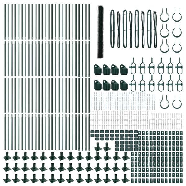 vidaXL Plotov&yacute; sloupek. Zelen&aacute; 100 x 1,6 m (50 mm s&iacute;ť) Ocel a PVC