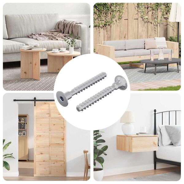 vidaXL &Scaron;roub 2 pcs Zinkovan&yacute; 5 x 40 mm Železo