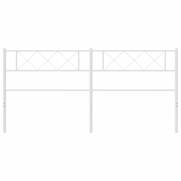 vidaXL Kovov&eacute; n&aacute;hradn&iacute; čelo postele b&iacute;l&eacute; 200 cm